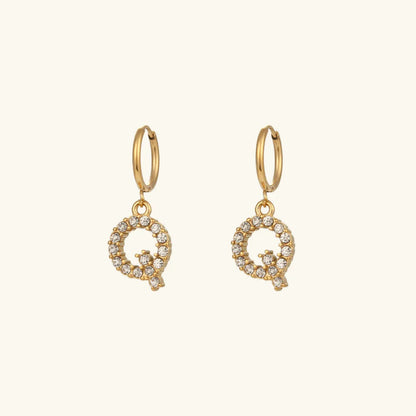 Lily Initial Drop Earrings