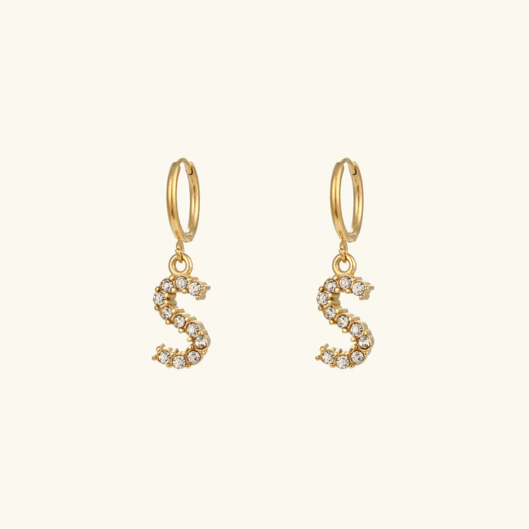 Lily Initial Drop Earrings