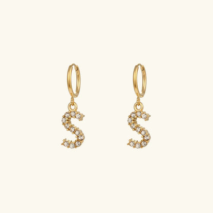 Lily Initial Drop Earrings