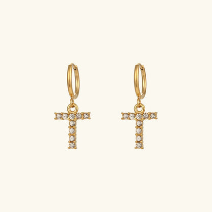 Lily Initial Drop Earrings