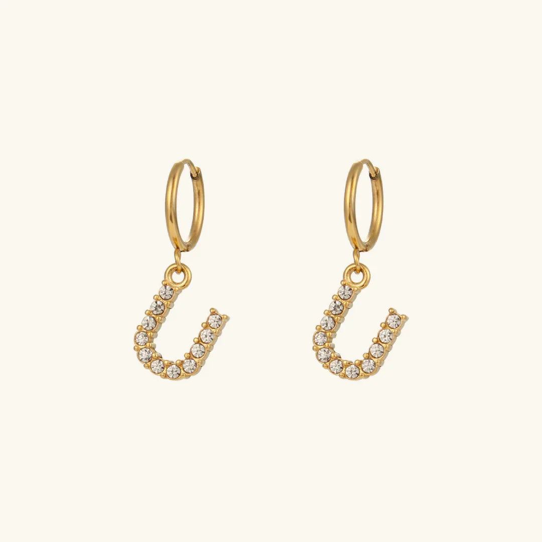Lily Initial Drop Earrings