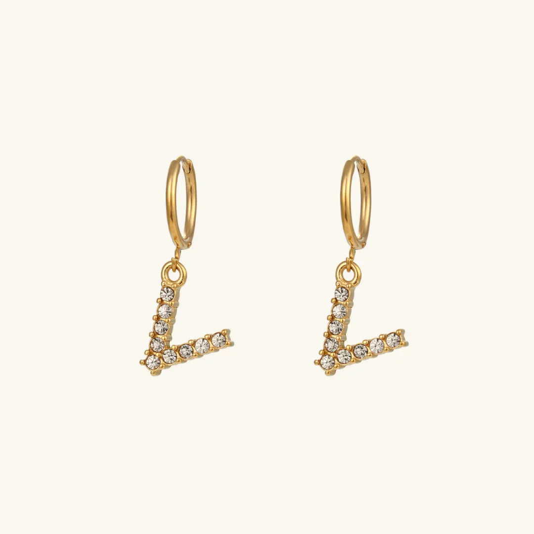 Lily Initial Drop Earrings
