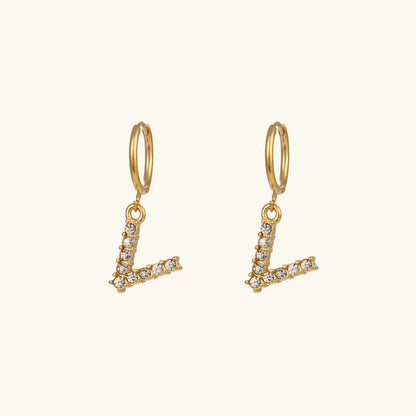 Lily Initial Drop Earrings
