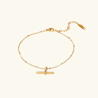 Elisabetta Bar Gold Anklet