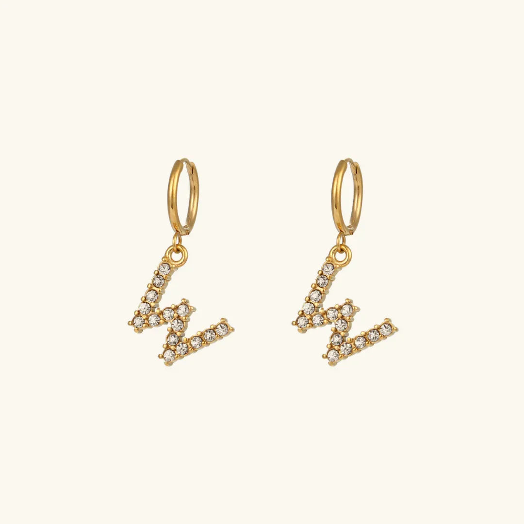 Lily Initial Drop Earrings