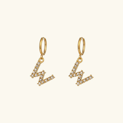 Lily Initial Drop Earrings