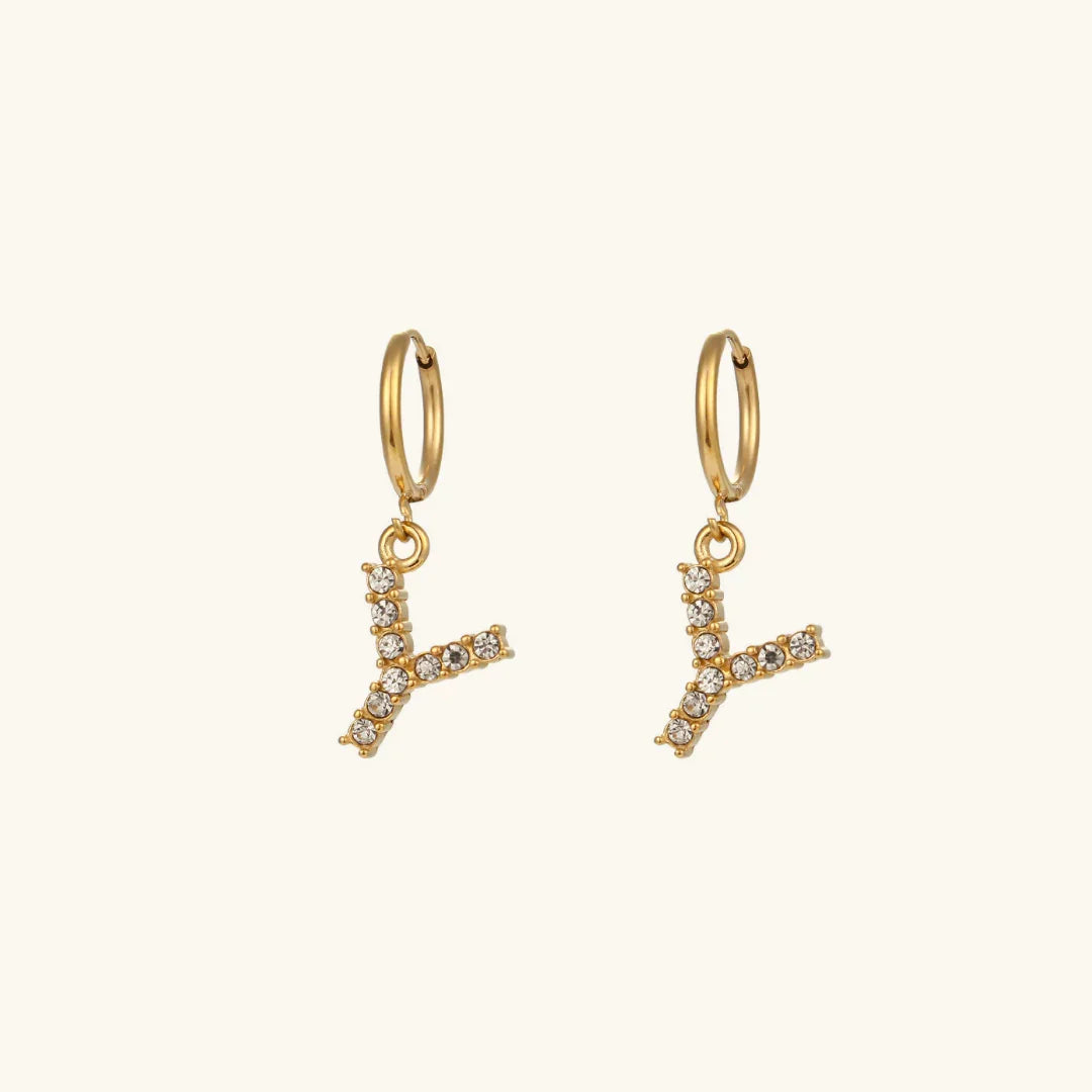 Lily Initial Drop Earrings