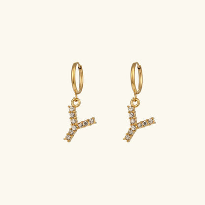 Lily Initial Drop Earrings
