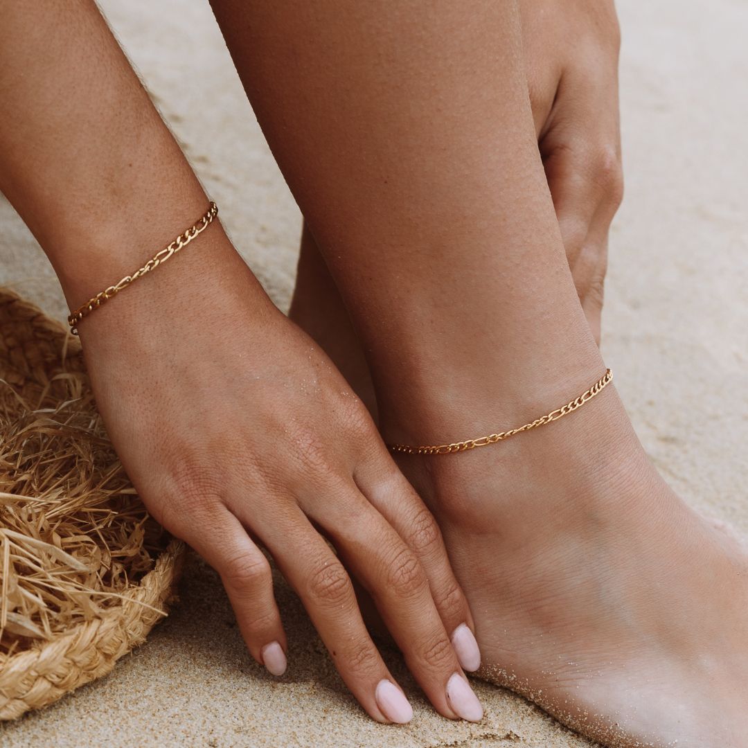 Elizabeth Figaro Gold Anklet