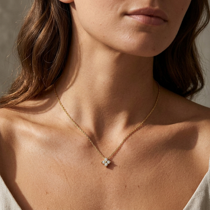 Georgina Crystal Flower Necklace