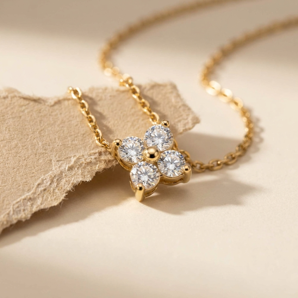 Georgina Crystal Flower Necklace