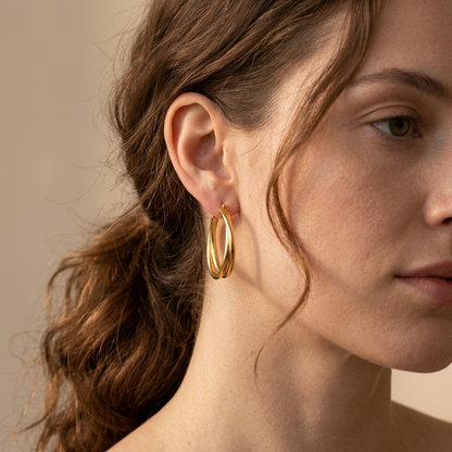 Thalia Gold Hoop Earrings