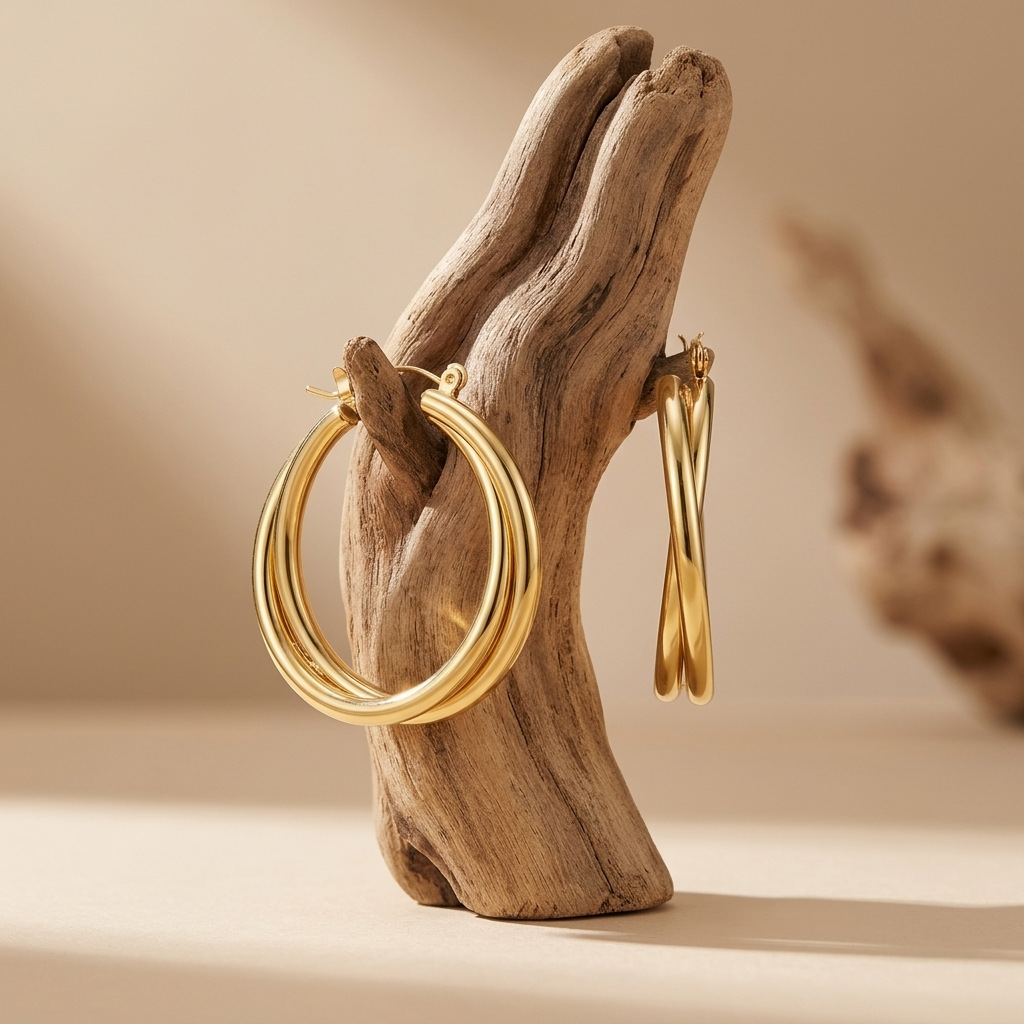 Thalia Gold Hoop Earrings