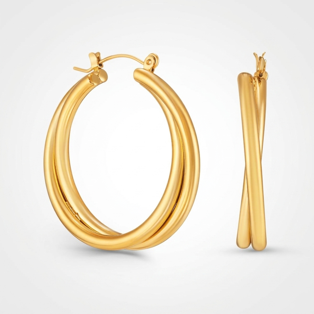 Thalia Gold Hoop Earrings