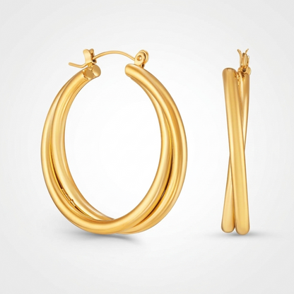 Thalia Gold Hoop Earrings