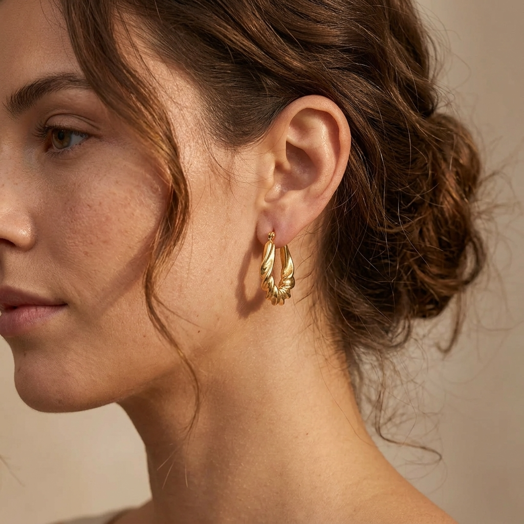 Sienna Twist Hoop Earrings
