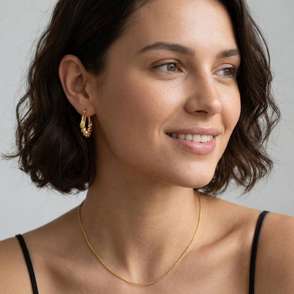 Sienna Twist Hoop Earrings