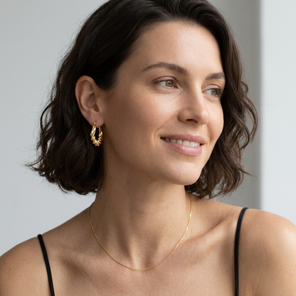 Sienna Twist Hoop Earrings