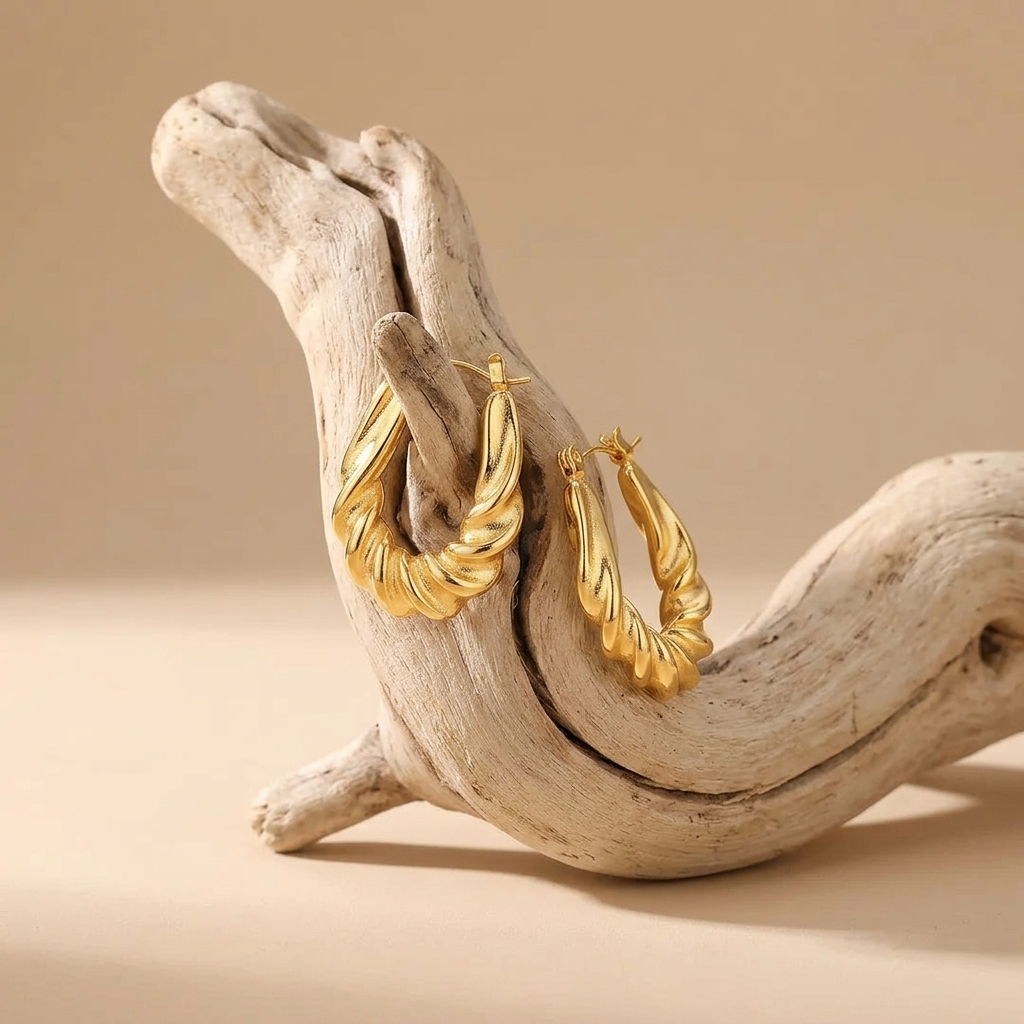 Sienna Twist Hoop Earrings