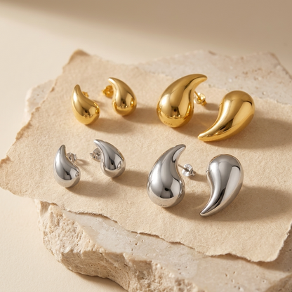 Elena Gold Teardrop Earrings
