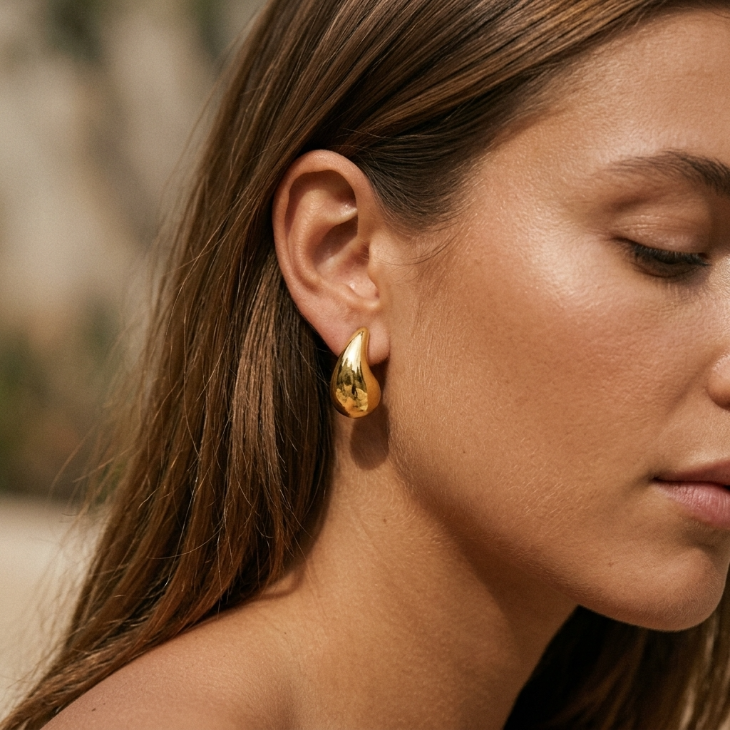 Elena Gold Teardrop Earrings