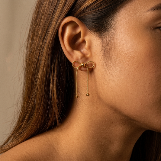 Diana Ribbon Drop Earrings