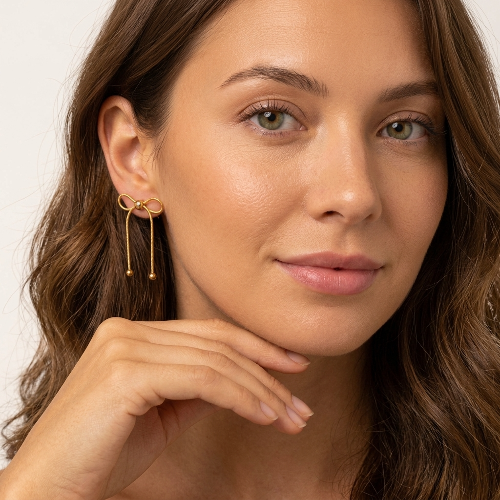 Diana Ribbon Drop Earrings
