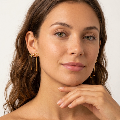 Diana Ribbon Drop Earrings