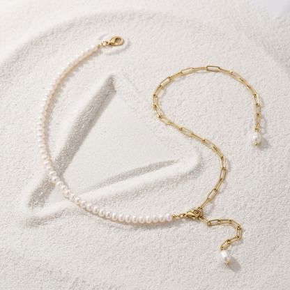 Amelia Pearl Double Anklet