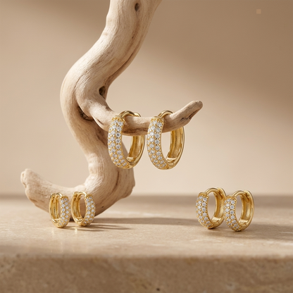 Amalia Pavé Hoop Earrings