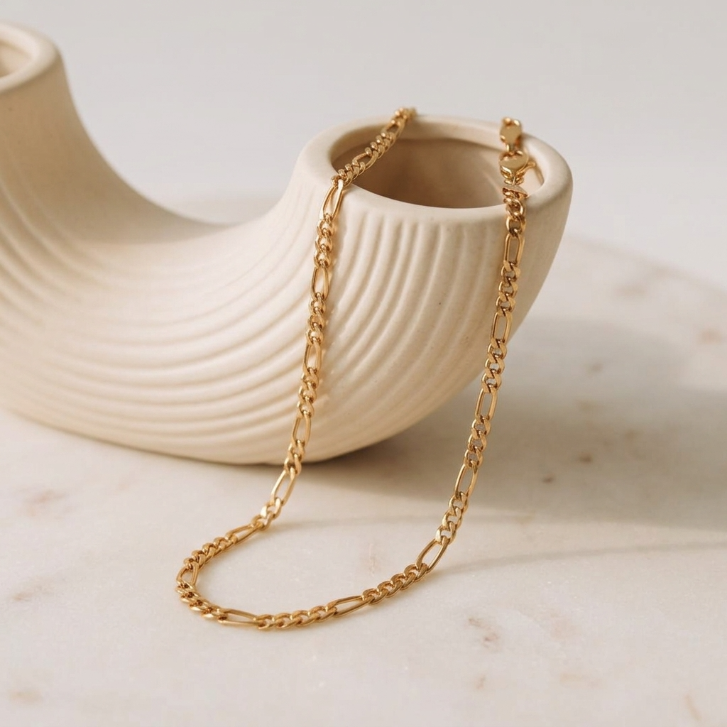 Elizabeth Figaro Gold Anklet