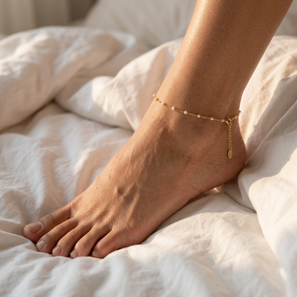 Augusta Pearl Anklet