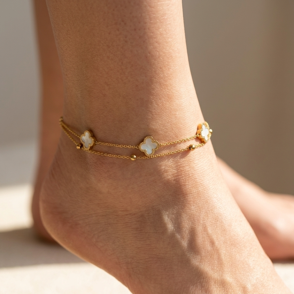 Marguerite Clover Anklet