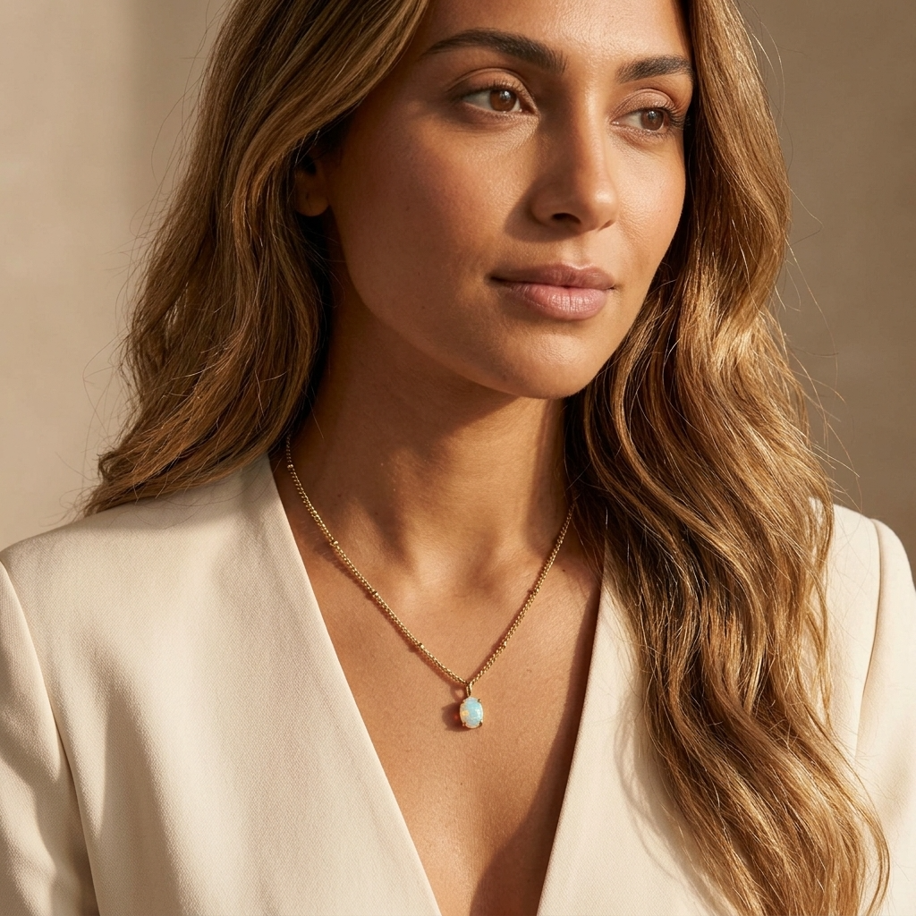 Elara Opal Pendant Necklace