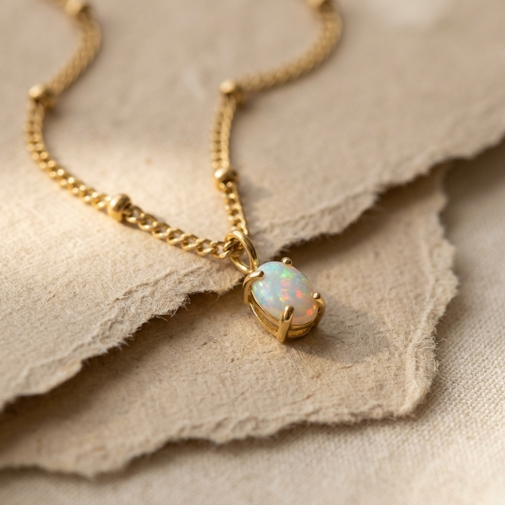 Elara Opal Pendant Necklace