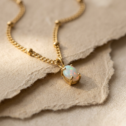Elara Opal Pendant Necklace