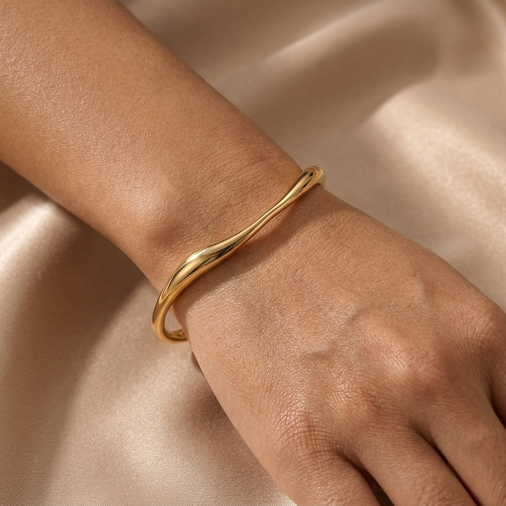 Ruby Twist Bangle Bracelet