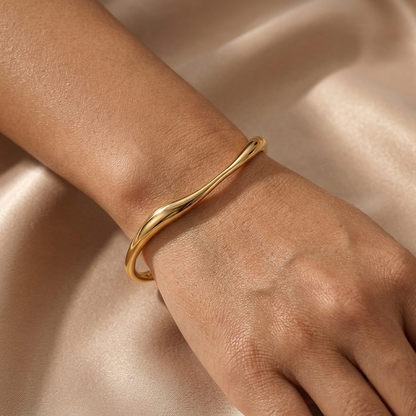 Ruby Twist Bangle Bracelet