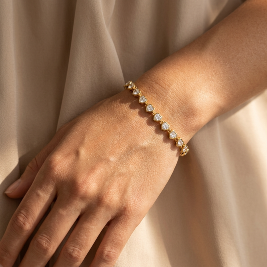 Holly Heart Tennis Bracelet