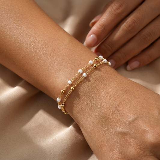 Victoria Double Beaded Bracelet