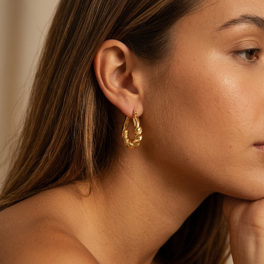 Sienna Twist Hoop Earrings