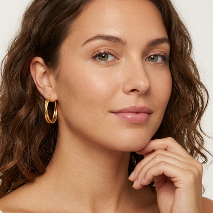Thalia Gold Hoop Earrings