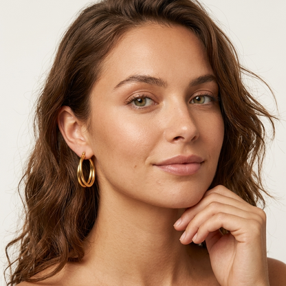 Thalia Gold Hoop Earrings