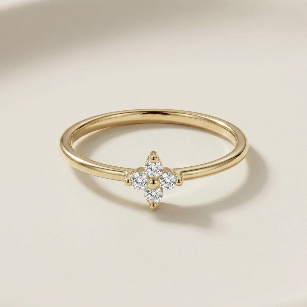 Matilda Crystal Flower Ring
