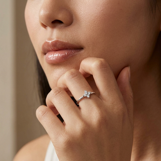 Matilda Crystal Flower Ring