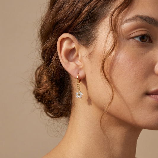 Margaret Petal Crystal Earrings