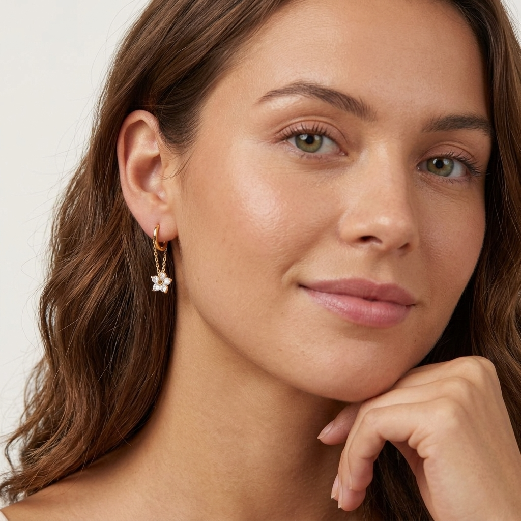Margaret Petal Crystal Earrings