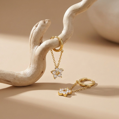 Margaret Petal Crystal Earrings