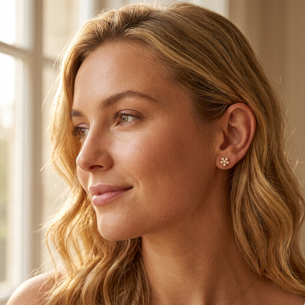 Charlotte Pearl Bloom Stud Earrings