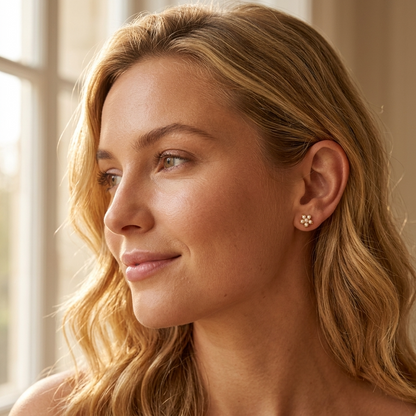Charlotte Pearl Bloom Stud Earrings